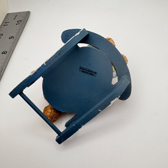 Kurt S Adler Holly Bearies Christmas Tree Ornament Sledding Santa Bear - Picture 7 of 7